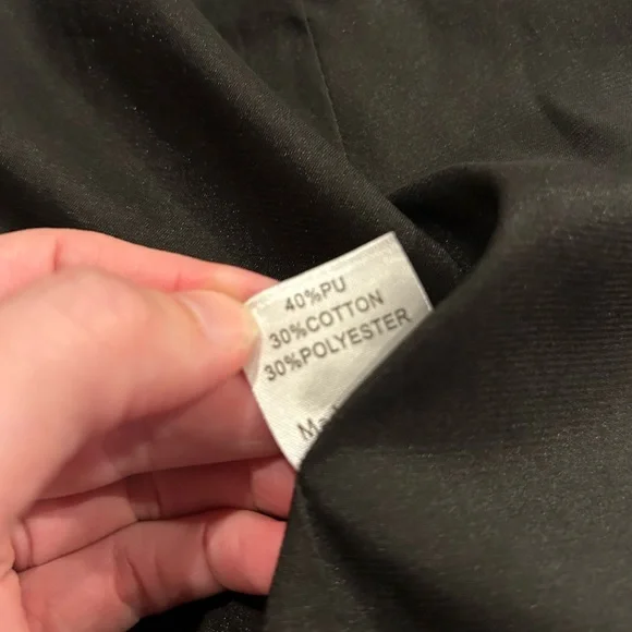 Princess Polly Faux Leather Blazer Double Breasted Jacket Black Womens S/M - Picture 6 of 8